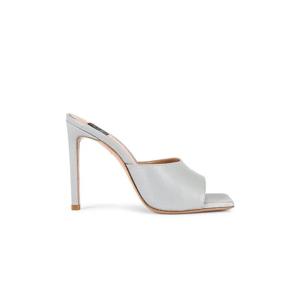 Lita by Ciara | Square Toe Mule in Silver - Picture 2 of 8